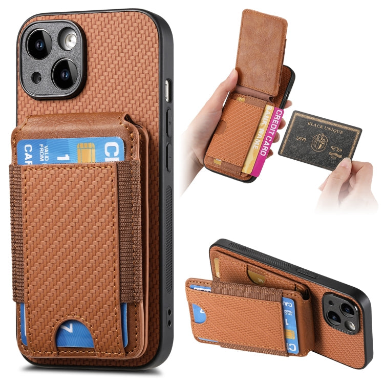 Carbon Fiber Vertical Flip Wallet Stand Phone Case, Series 4