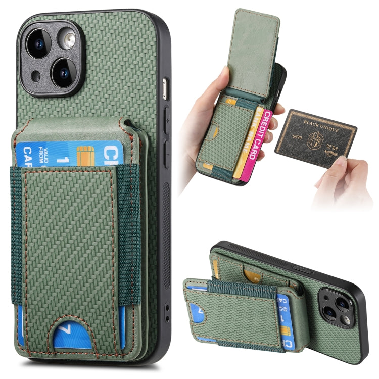 Carbon Fiber Vertical Flip Wallet Stand Phone Case, Series 3