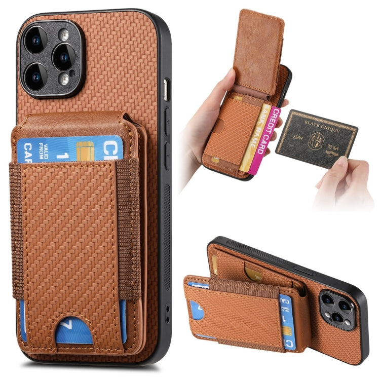 Carbon Fiber Vertical Flip Wallet Stand Phone Case, Series 4