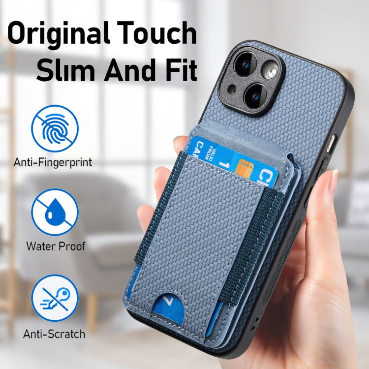 Carbon Fiber Vertical Flip Wallet Stand Phone Case, Series 3