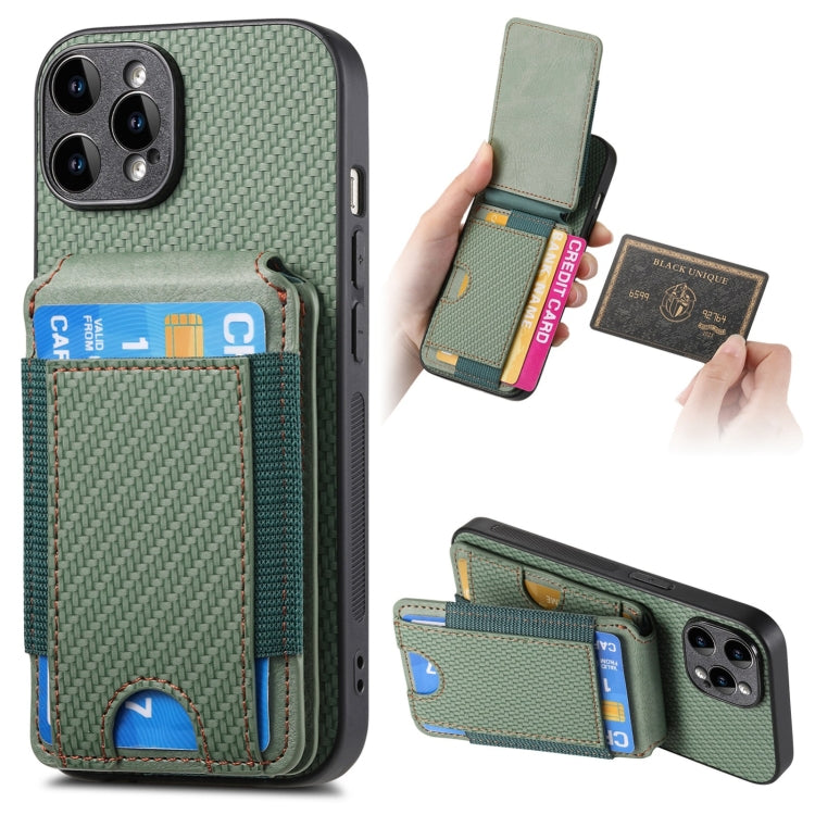 Carbon Fiber Vertical Flip Wallet Stand Phone Case, Series 3