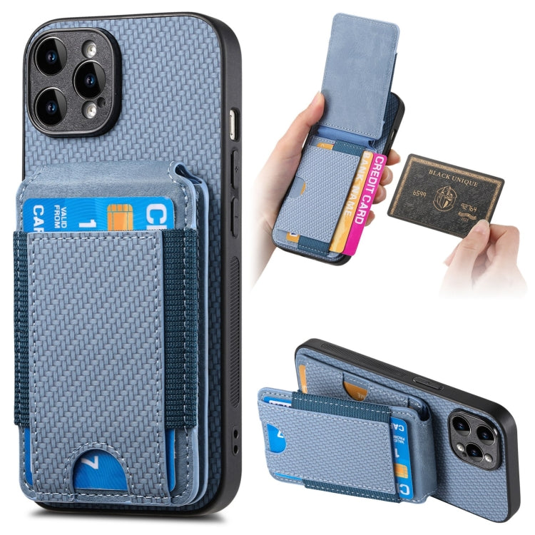 Carbon Fiber Vertical Flip Wallet Stand Phone Case, Series 3