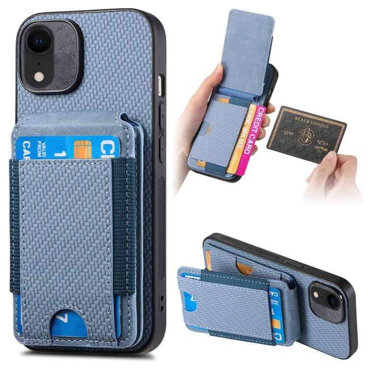 Carbon Fiber Vertical Flip Wallet Stand Phone Case, Series 1