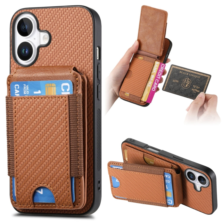 Carbon Fiber Vertical Flip Wallet Stand Phone Case, Series 4