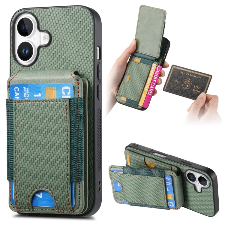 Carbon Fiber Vertical Flip Wallet Stand Phone Case, Series 4