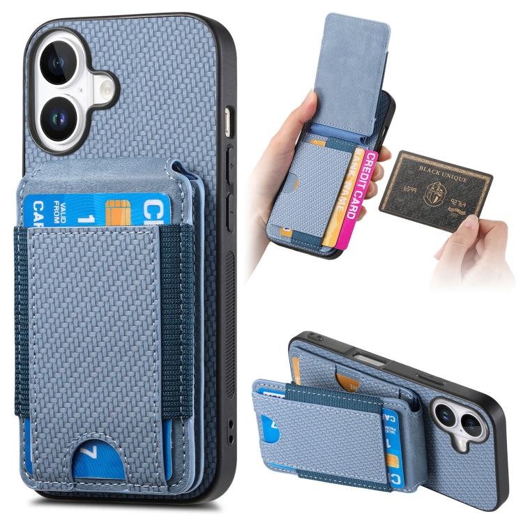 Carbon Fiber Vertical Flip Wallet Stand Phone Case, Series 1