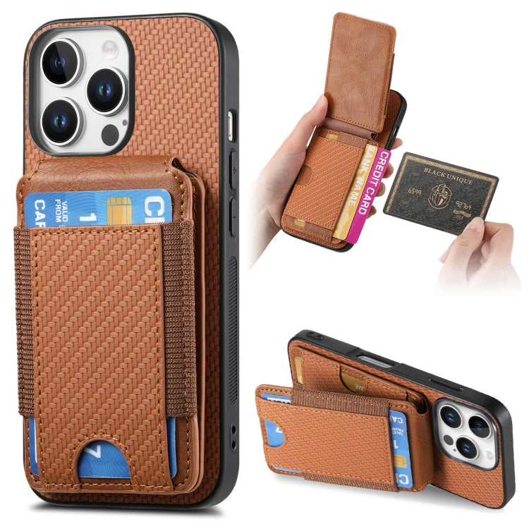 Carbon Fiber Vertical Flip Wallet Stand Phone Case, Series 3