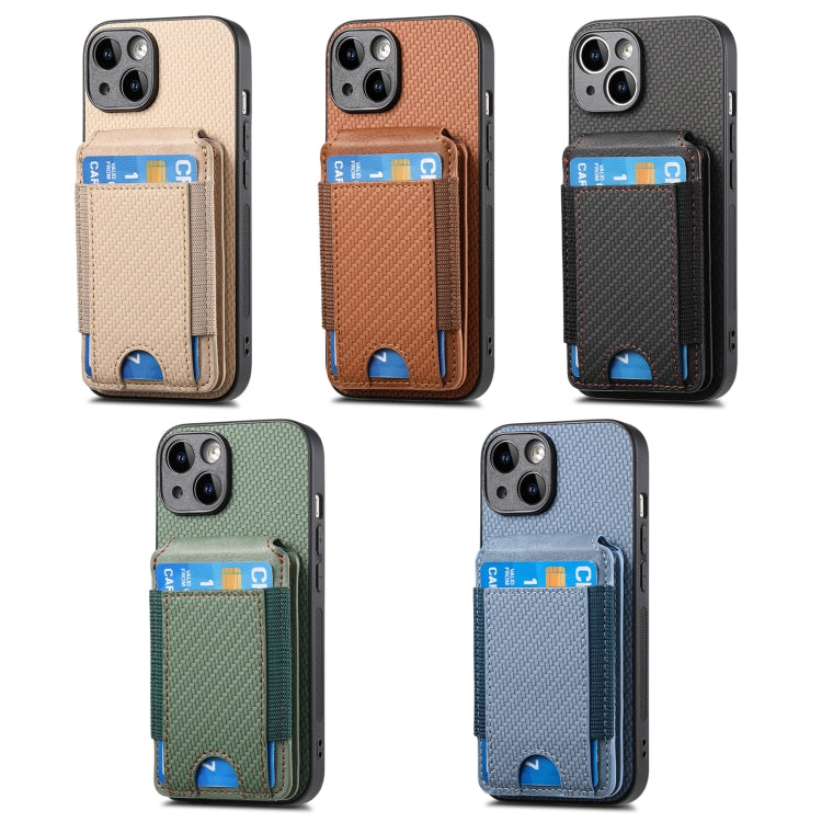 Carbon Fiber Vertical Flip Wallet Stand Phone Case, Series 1