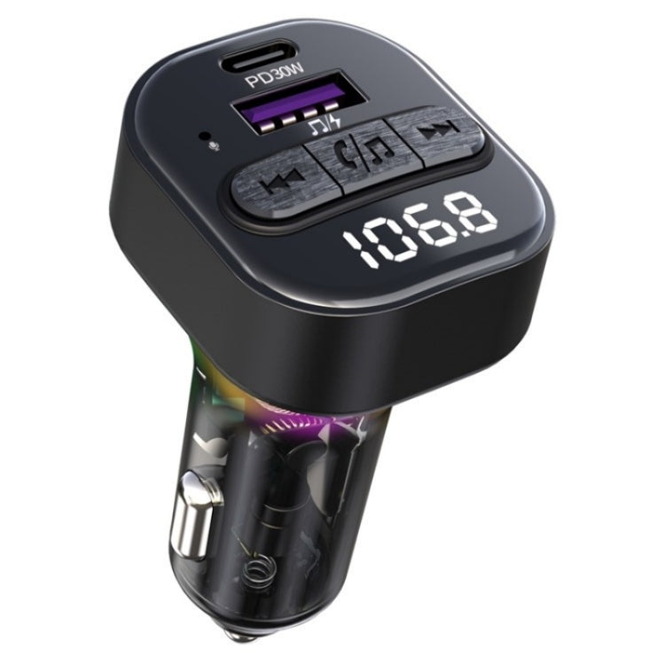 C50 Type-C + USB Car Charger Colorful Light Car Bluetooth Adapter FM Transmitter MP3 Player ÎҵÄÉ̵ê