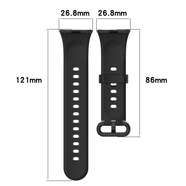 Solid Color Colorful Buckle Silicone Watch Band