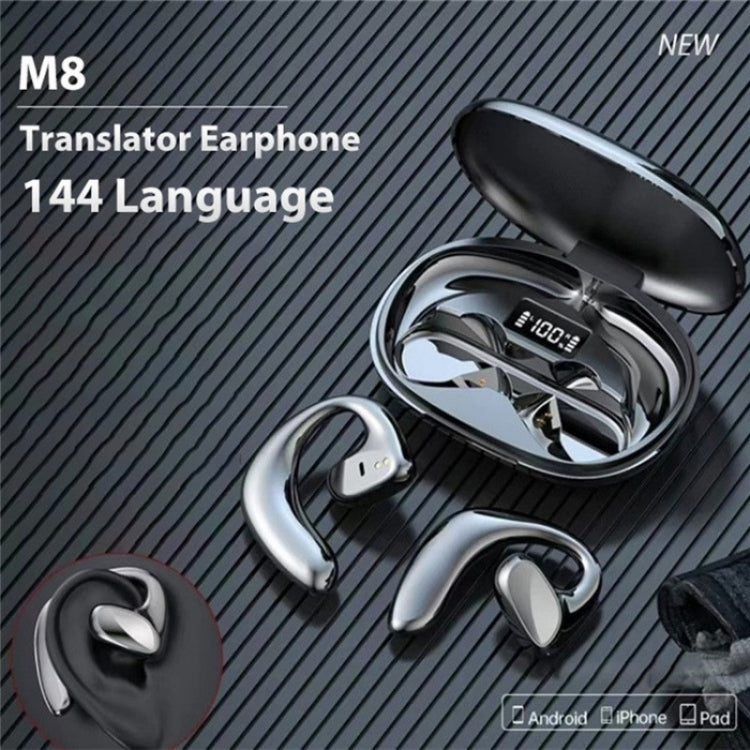 M8 Noise Reduction Smart Voice Translator TWS Bluetooth Headset 144 Languages Translation Earphones Reluova