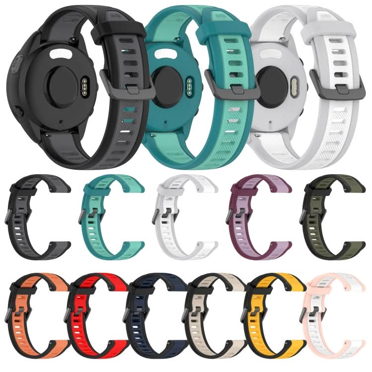 22mm Two Color Textured Silicone Watch Band, Series 1