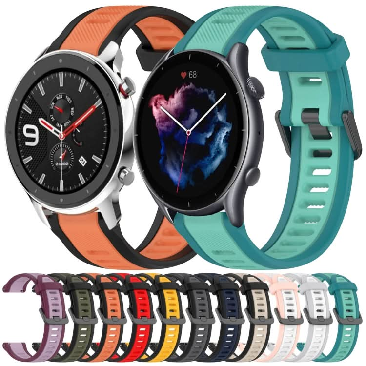 22mm Two-Color Textured Silicone Watch Band, Series 1