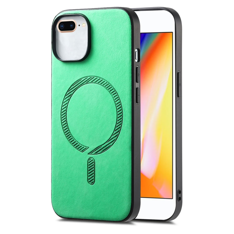 Solid Color Retro Magsafe PU Back Cover Phone Case, Series 6