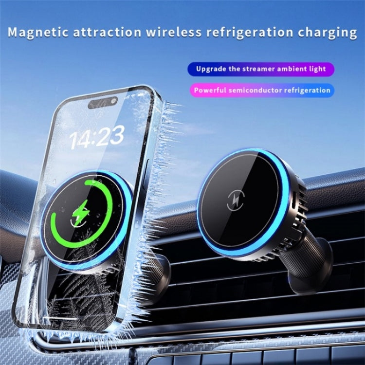 T1 With RGB Light Semiconductor Refrigeration Car Air Outlet Magnetic Wireless Charger ÎҵÄÉ̵ê