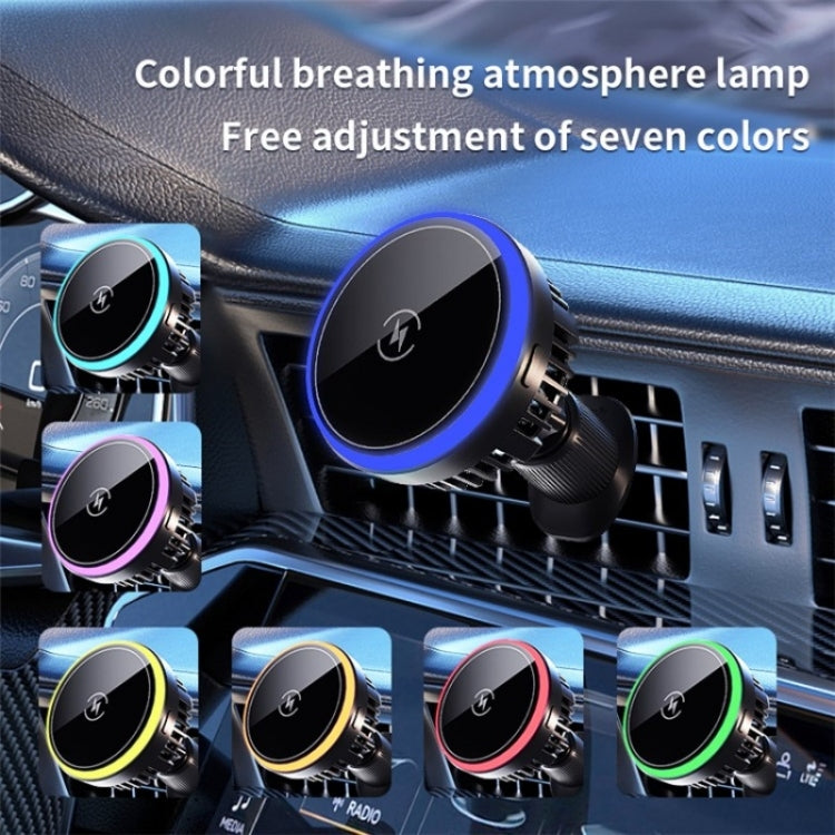 T1 With RGB Light Semiconductor Refrigeration Car Air Outlet Magnetic Wireless Charger ÎҵÄÉ̵ê