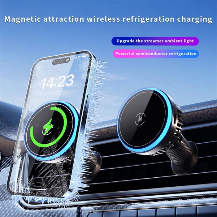 T2 Vehicle Air Vent Phone Charging Stand Magnetic Wireless Colorful Light Charger ÎҵÄÉ̵ê