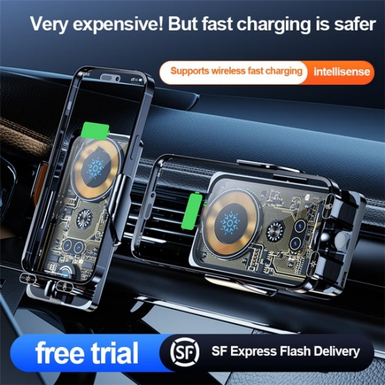 F18 With Infrared Sensor Phone Charging Aluminum Alloy Bracket Car Wireless Charger ÎҵÄÉ̵ê