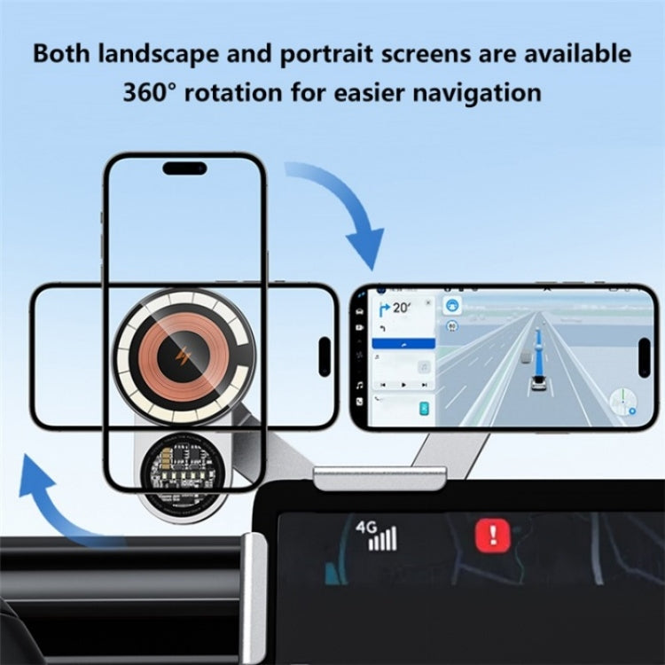 A8S 15W Wireless Charging New Energy Vehicle Navigation Bracket For Tesla Car Screen Base ÎҵÄÉ̵ê