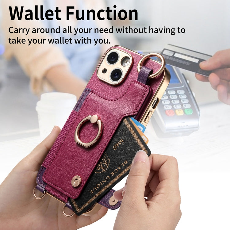 Fashion Ring Card Bag Phone Case with Hang Loop, Series 2