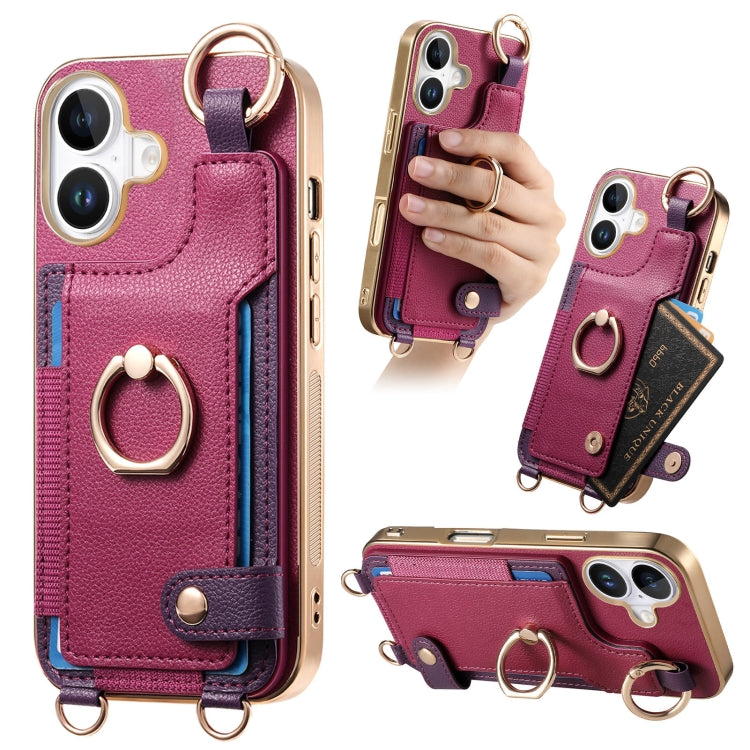 Fashion Ring Card Bag Phone Case with Hang Loop, Series 2