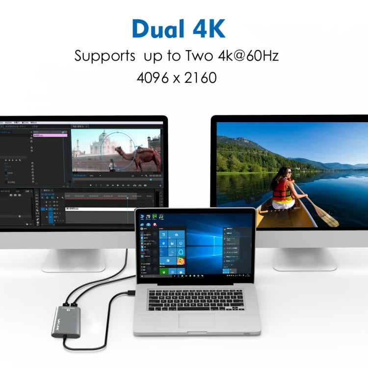 WAVLINK UTA21D DP 4K/5K/8K Video Thunderbolt 3 Type-C to Dual DisplayPort  Adapter My Store