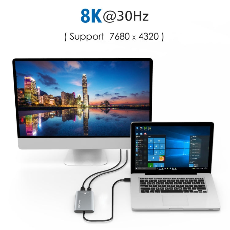 WAVLINK UTA21D DP 4K/5K/8K Video Thunderbolt 3 Type-C to Dual DisplayPort  Adapter