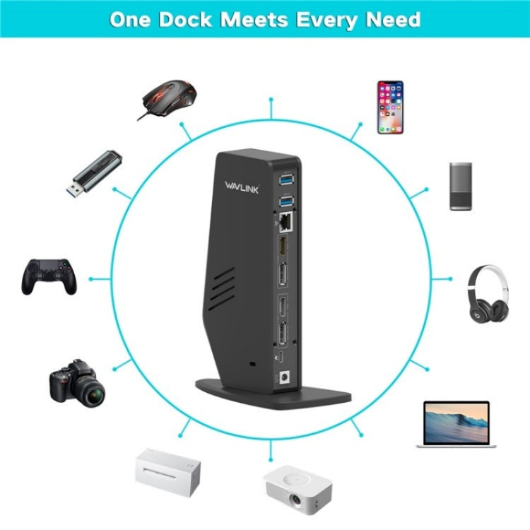 WAVLINK WL-UG69DK5 Laptop Dual 5K / 4K 60Hz Monitor Adapter USB 3.0 Docking Station