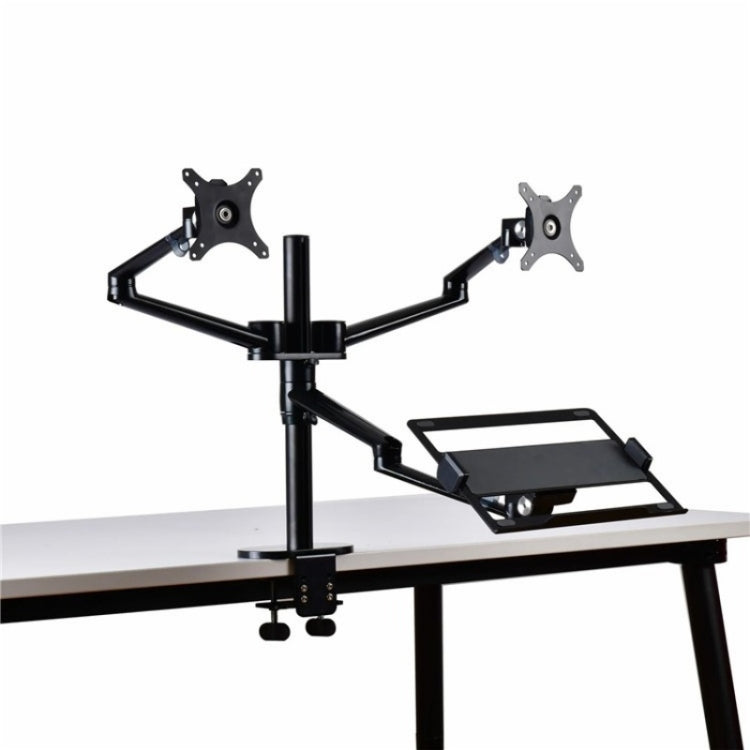 OL-10T Clip-on Desktop Stand Dual Computer Monitor Riser Bracket Laptop Holder