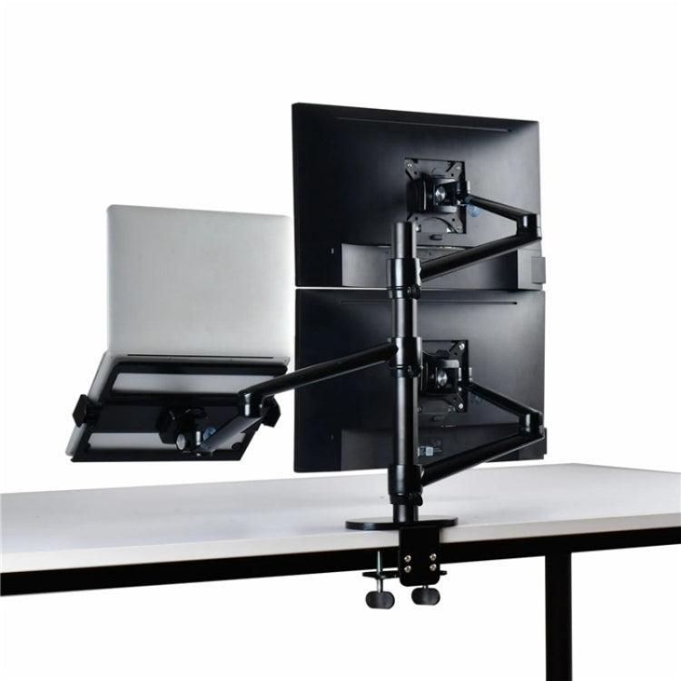 OL-10T Clip-on Desktop Stand Dual Computer Monitor Riser Bracket Laptop Holder