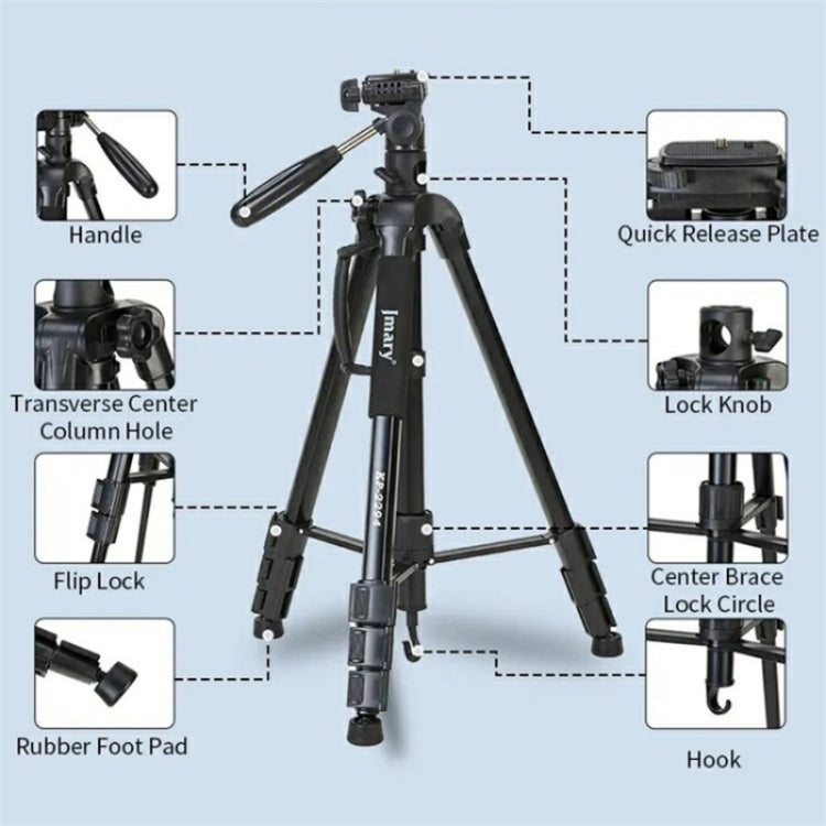 JMARY KP-2294 Detachable 179cm 4-section Adjustable Monopod Panoramic Photography Tripod