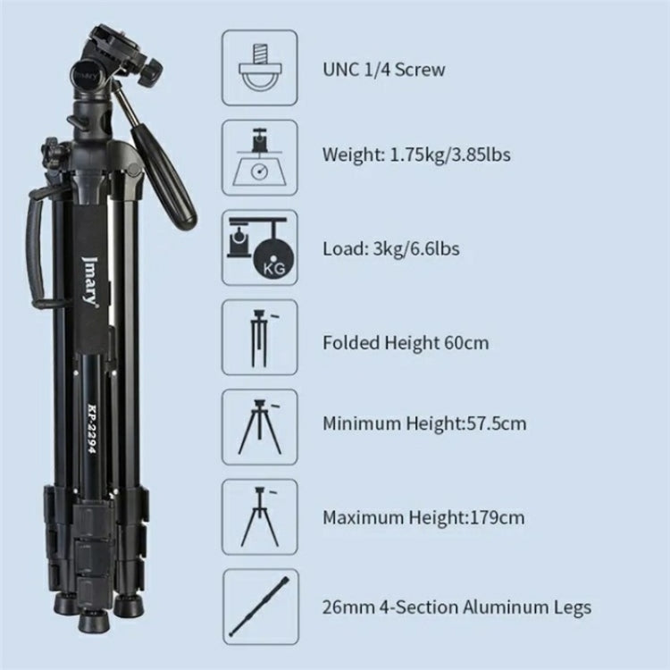 JMARY KP-2294 Detachable 179cm 4-section Adjustable Monopod Panoramic Photography Tripod My Store