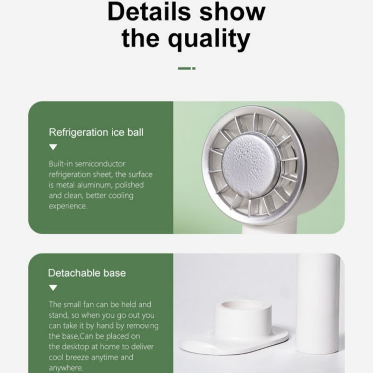 WX-633 Summer Handheld Fan 3 Speeds Semiconductor Cold Compress Desk Fan Reluova