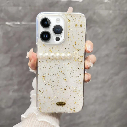 Gold Foil Pearl Bow TPU Phone Case, Series 1