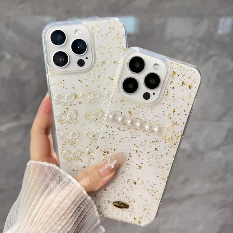 Gold Foil Pearl Bow TPU Phone Case, Series 1