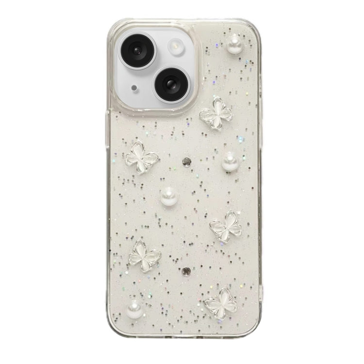 Glitter Pearl Butterfly TPU Phone Case