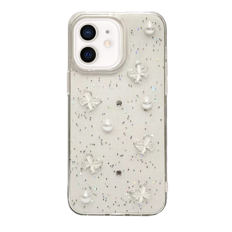 Glitter Pearl Butterfly TPU Phone Case