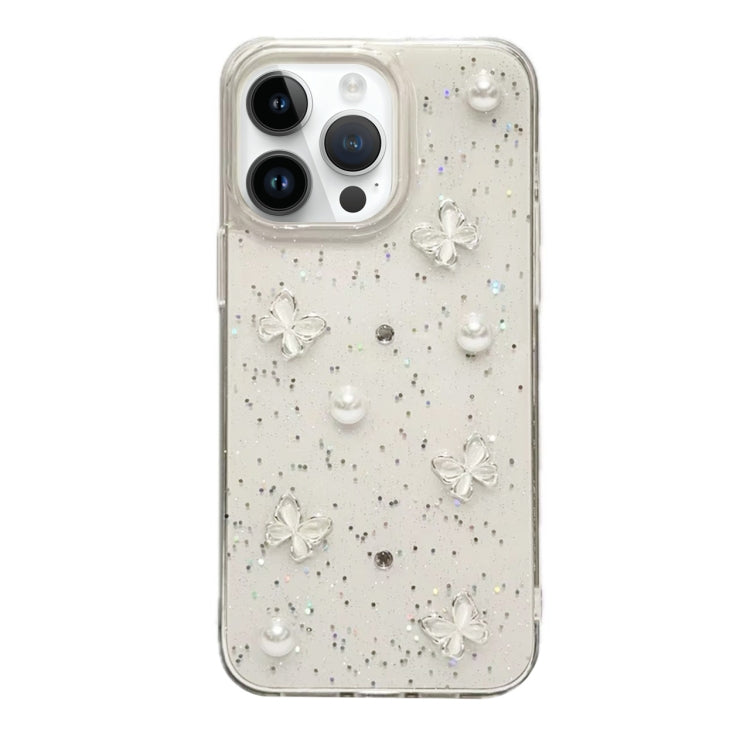 Glitter Pearl Butterfly TPU Phone Case