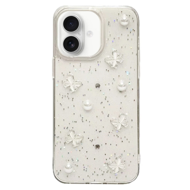 Glitter Pearl Butterfly TPU Phone Case