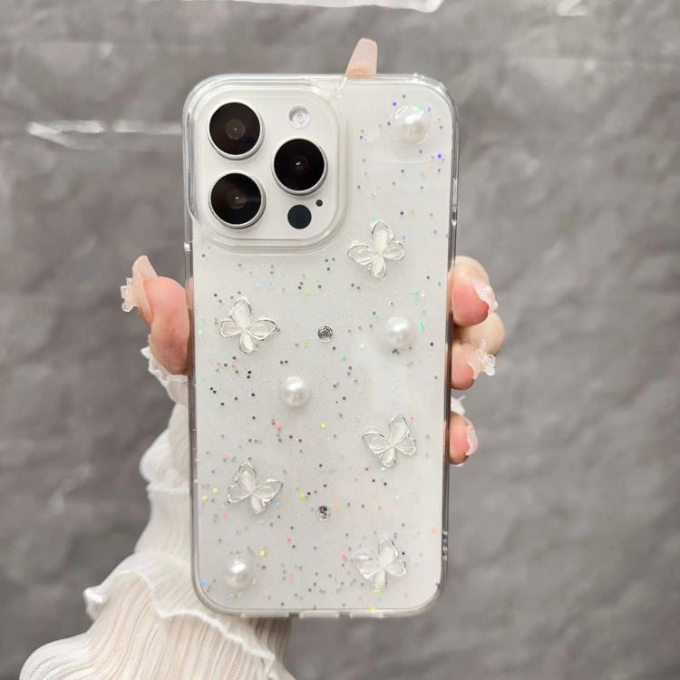 Glitter Pearl Butterfly TPU Phone Case