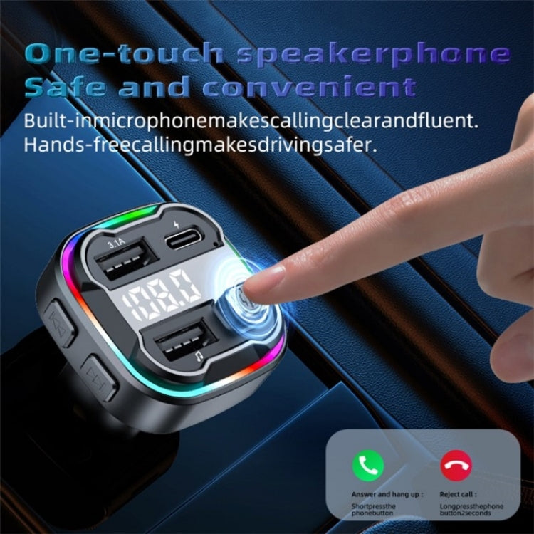 C3 Dual USB Car Charger Bluetooth Hands-free Call Adapter FM Transmitter Car MP3 Music Player