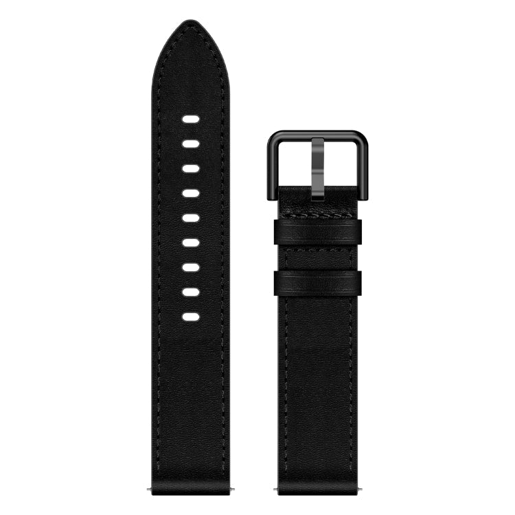 22mm SX Connector Metal Button Switch Leather Watch Band