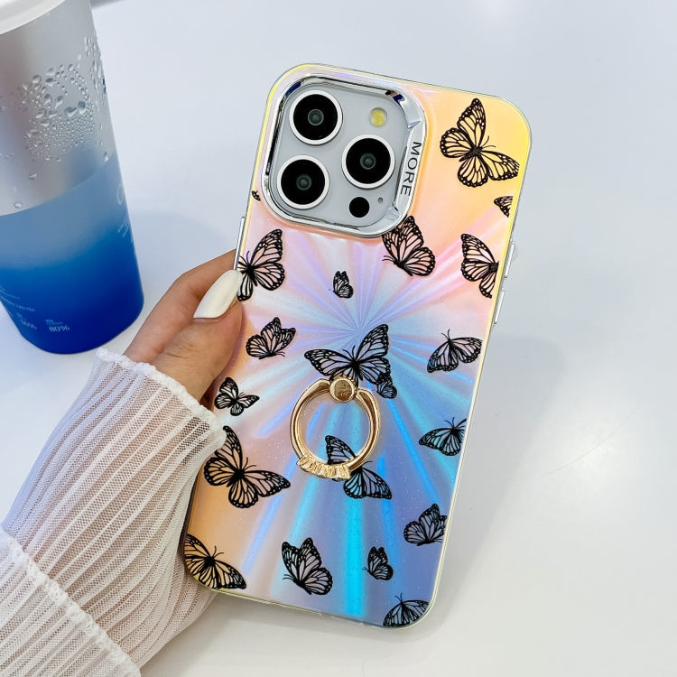 Electroplating Laser Butterfly Ring Holder Phone Case, Series 1