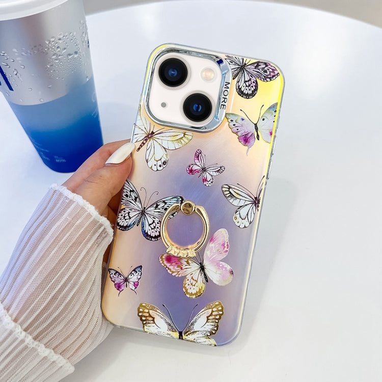 Electroplating Laser Butterfly Ring Holder Phone Case, Series 2