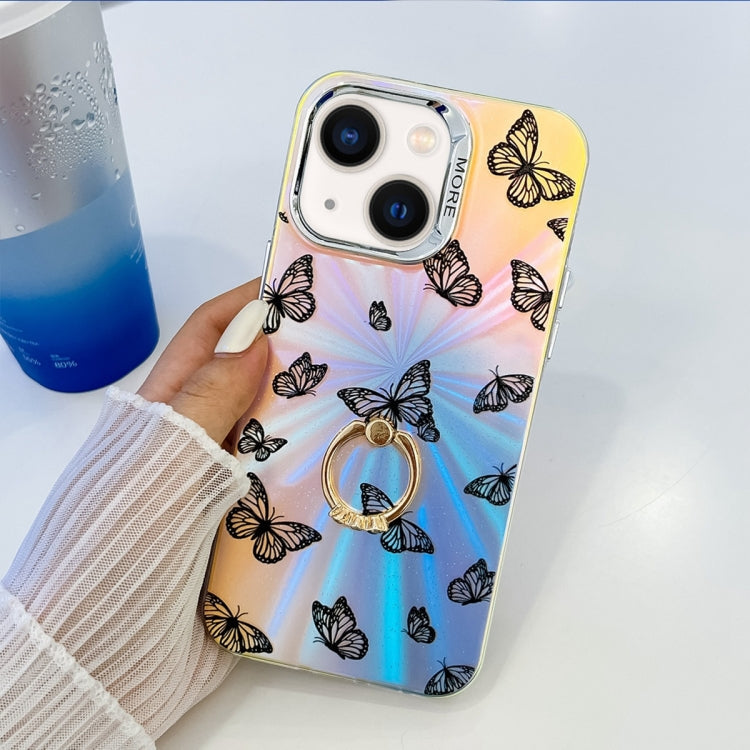 Electroplating Laser Butterfly Ring Holder Phone Case, Series 2