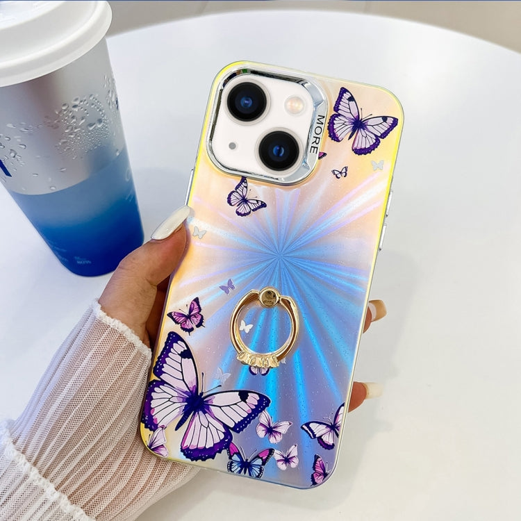 Electroplating Laser Butterfly Ring Holder Phone Case, Series 2