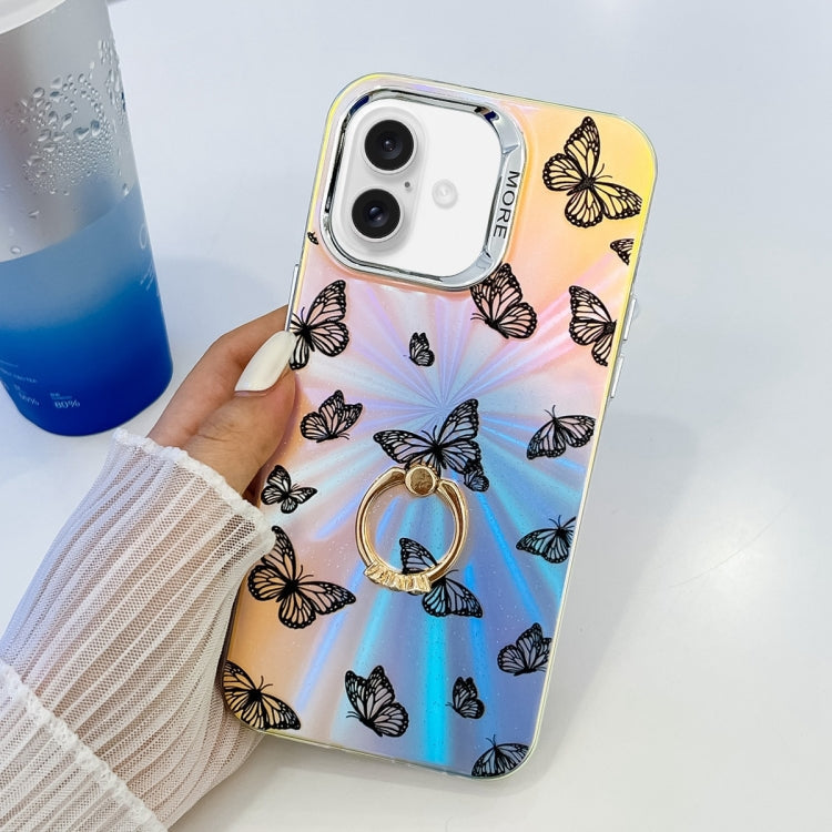 Electroplating Laser Butterfly Ring Holder Phone Case, Series 1