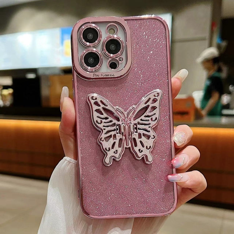 Electroplated Glitter 3D Butterfly TPU Phone Case, Series 5