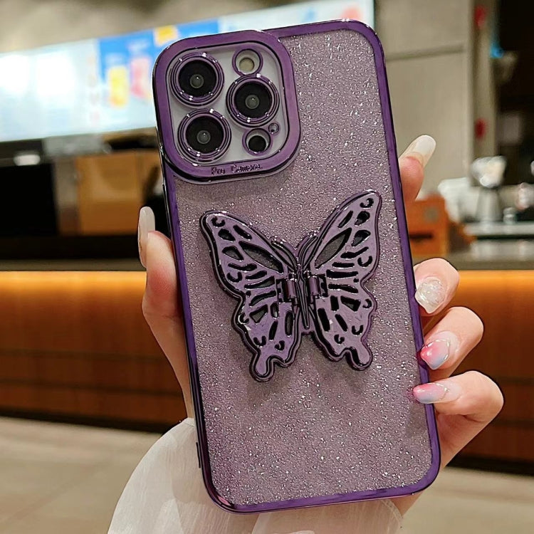 Electroplated Glitter 3D Butterfly TPU Phone Case, Series 5