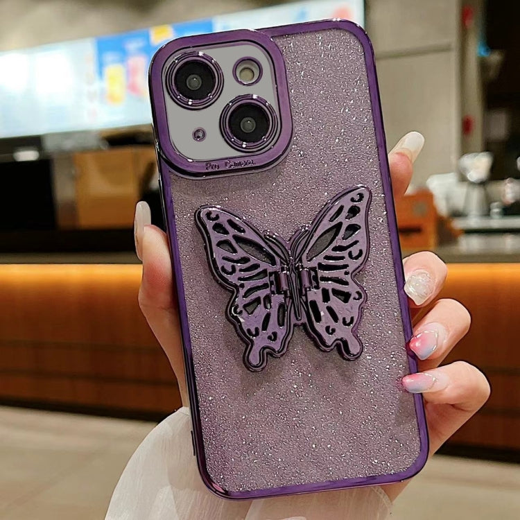 Electroplated Glitter 3D Butterfly TPU Phone Case, Series 5